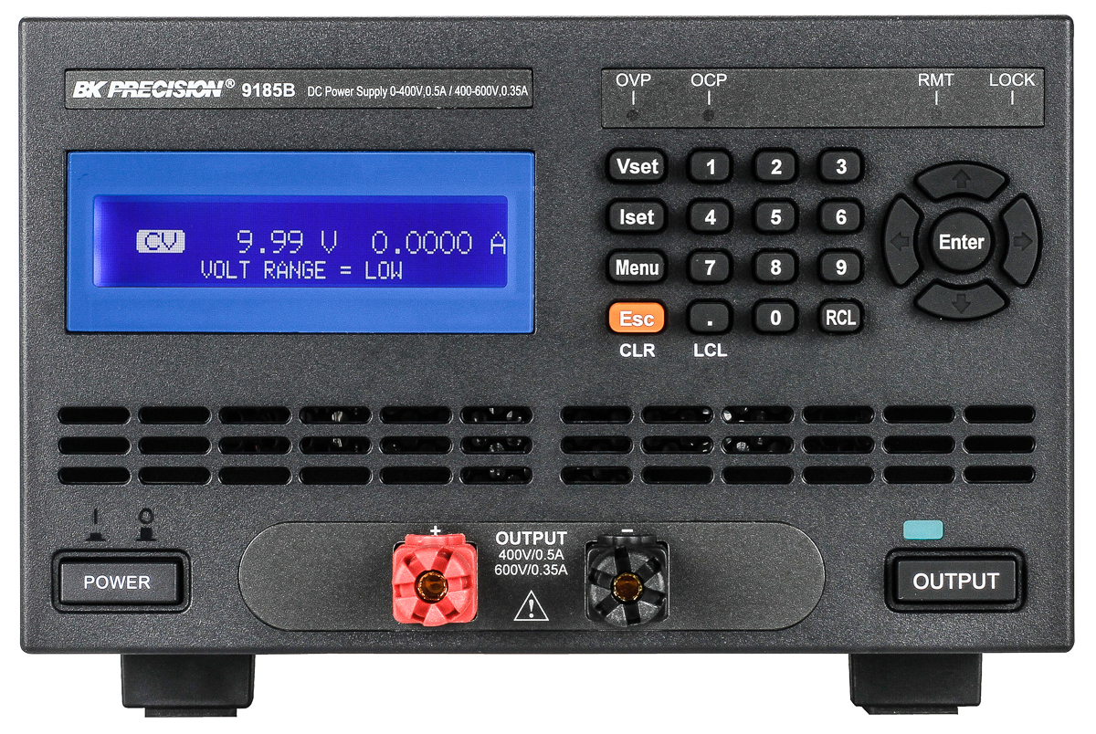 BK Precision 9185B Series Digital Bench Power Supply, 600V, 500mA, 1-Output, 210W