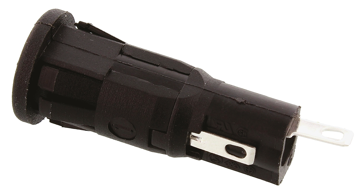 Bulgin 10A Panel Mount Fuse Holder for 5 x 20mm Fuse, 1P, 250V ac