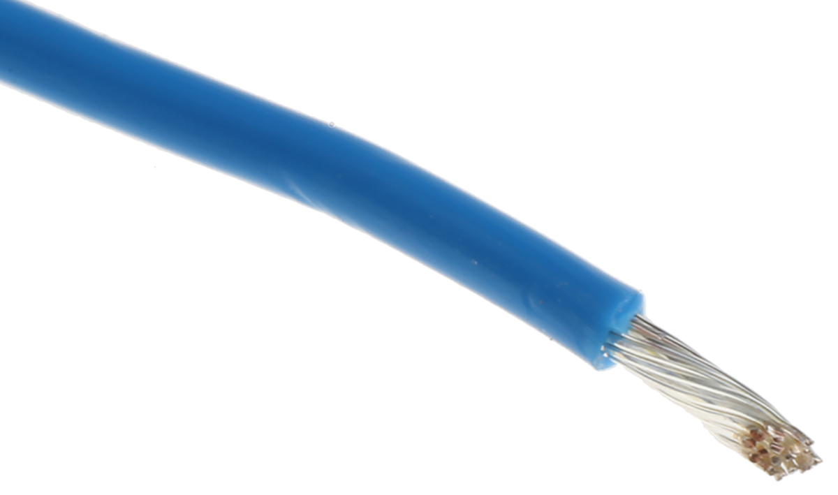 Alpha Wire Hook-up Wire TEFLON Series Blue 0.62 mm² Hook Up Wire, 20 AWG, 19/0.20 mm, 30m, PTFE Insulation, 5856 BL005
