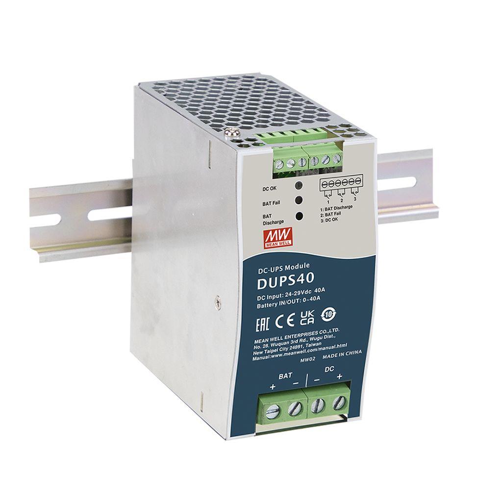 MEAN WELL DUPS40 UPS UPS, 24V dc dc Input, 24V dc dc Output, 40A Output, 960W