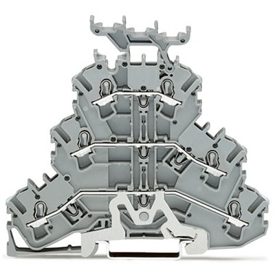 WAGO 2002-3258 TOPJOB S Series Grey, 2.5mm², 3-Level, Push In Termination, ATEX, CSA, IECEx
