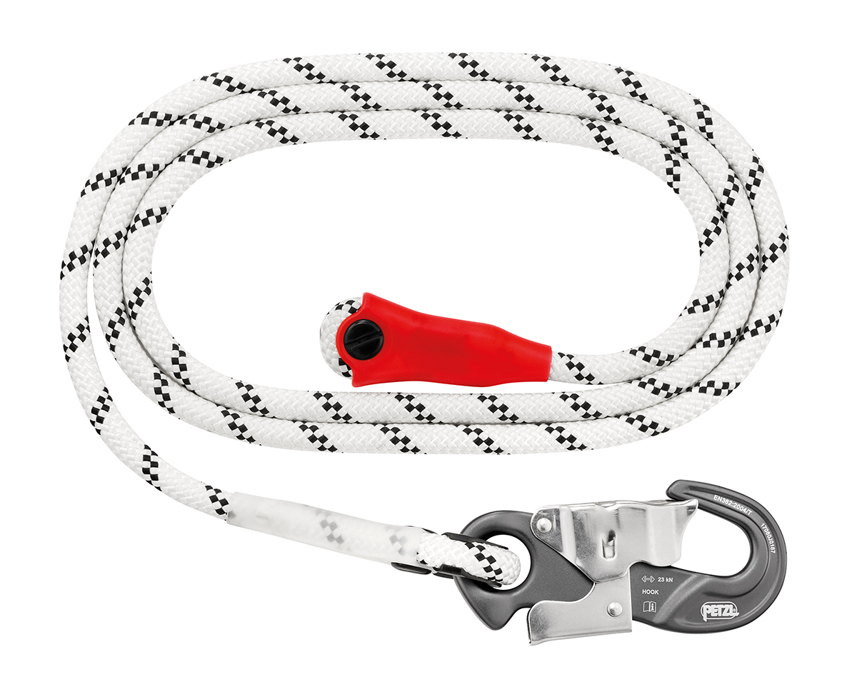 Petzl 2m Work Positioning Adjustable Work Positioning Lanyard Eashook Grillon Single