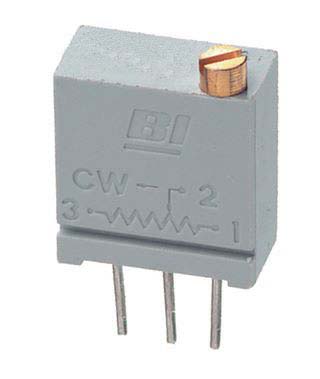 20kΩ, Through Hole Trimmer Potentiometer 0.5W Top Adjust TT ElectronicsBI, 67