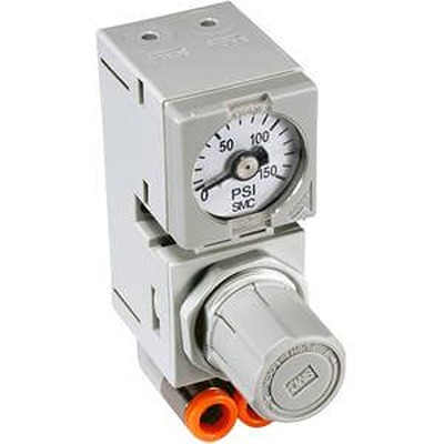 SMC 6 mm Tubing Pneumatic Regulator - 0.05MPa to 0.7MPa, 1MPa max. input, ARM10F1-08BG