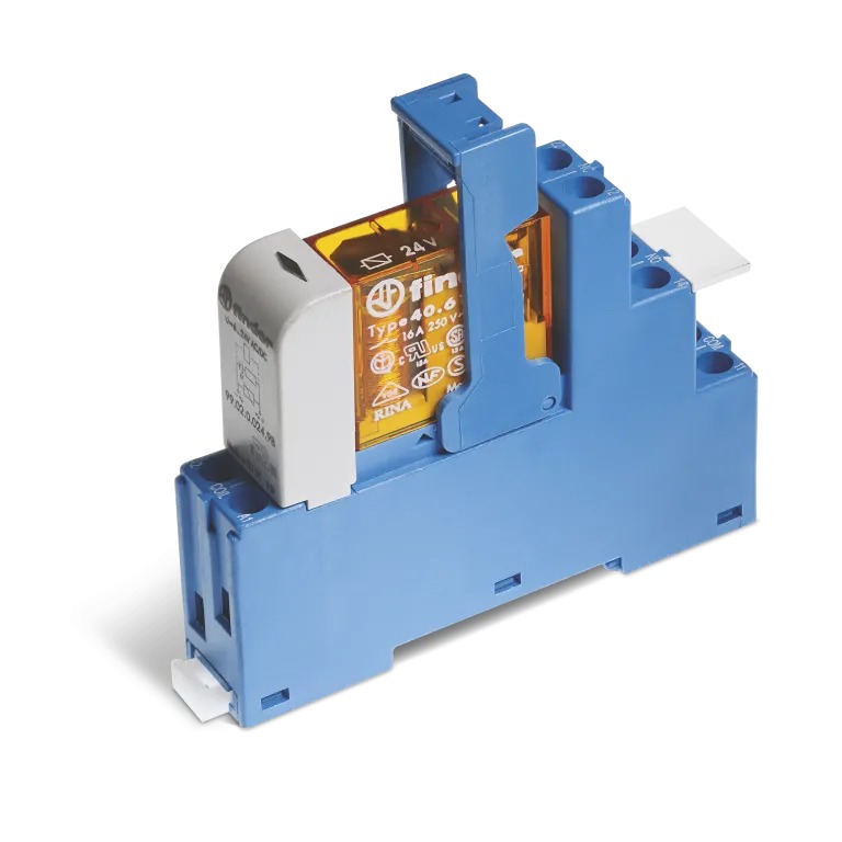 Finder 48 Series Interface Relay Module, DIN Rail Mount, 230V Coil, SPDT, 1-Pole, 16A Load