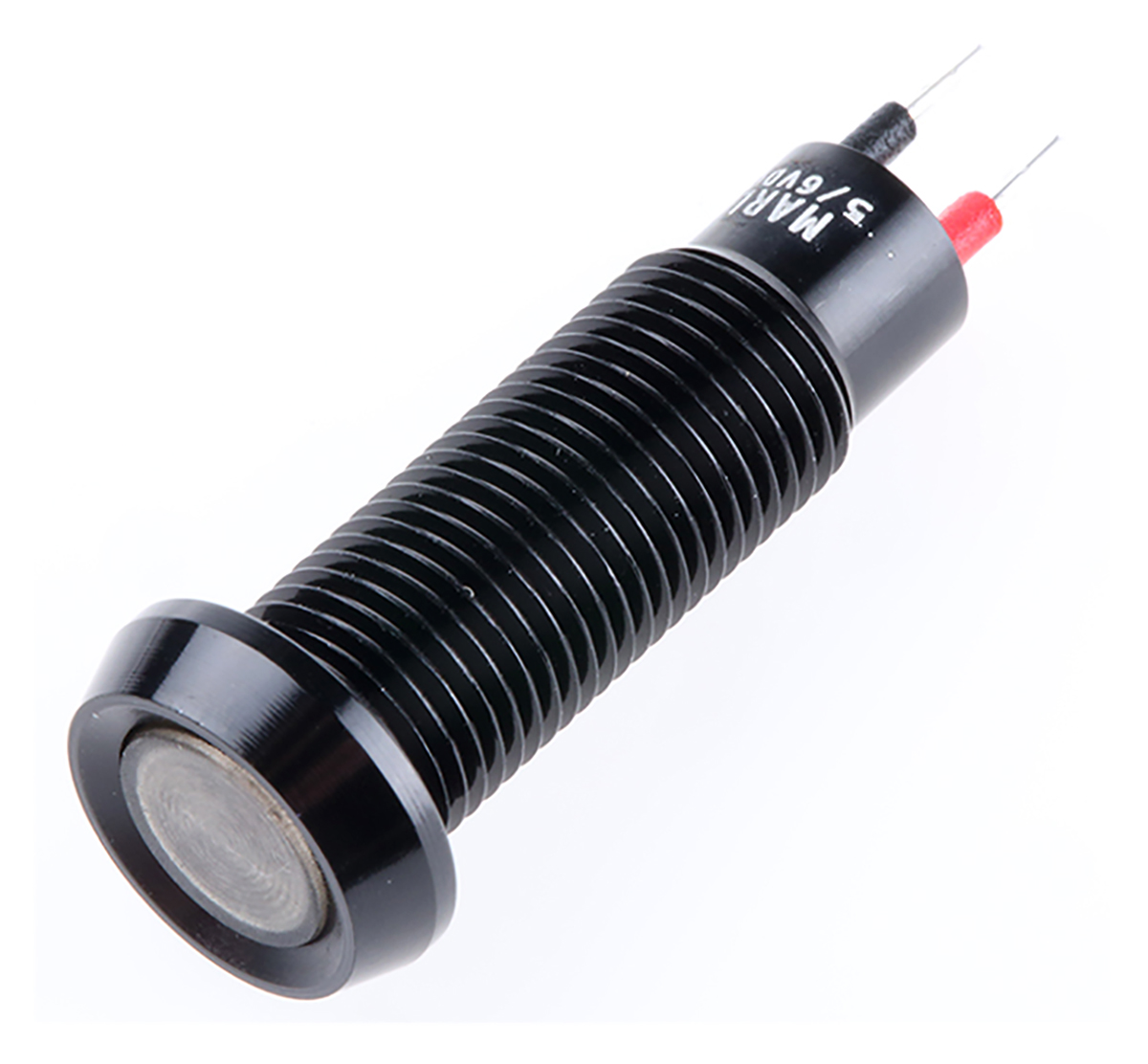 Marl Red Panel Mount Indicator, 5V dc, 8.1mm Mounting Hole Size, Solder Tab Termination