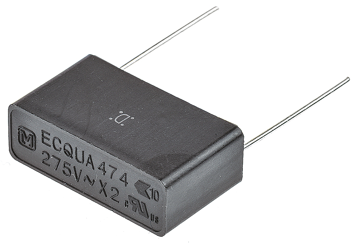 Panasonic ECQUA Polypropylene Film Capacitor, 275V ac, ±20%, 470nF, Through Hole