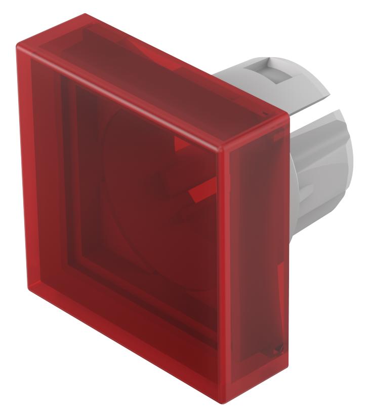 Indicator Lens Flat Style, Red, 20mm Long