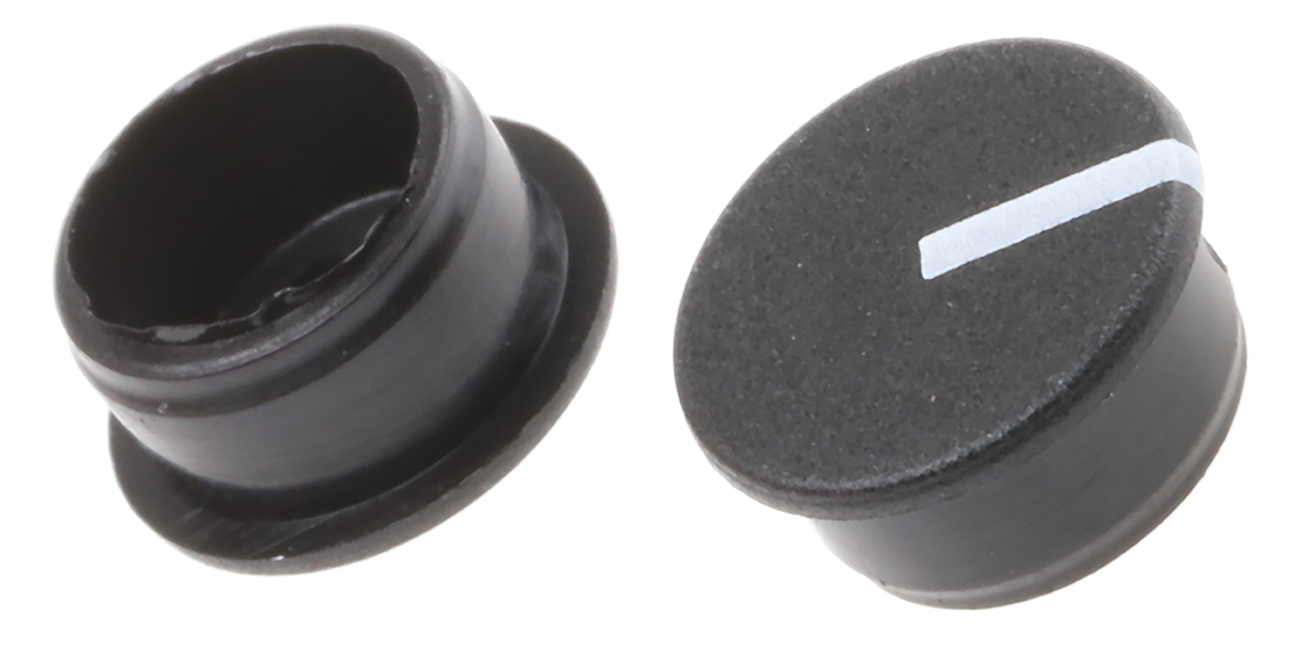Sifam 11.5mm Black Potentiometer Knob Cap, C111-BLK