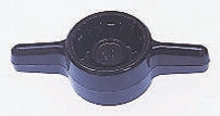 RS PRO Black 2-Arm Clamping Knob, M6, Unthreaded Hole