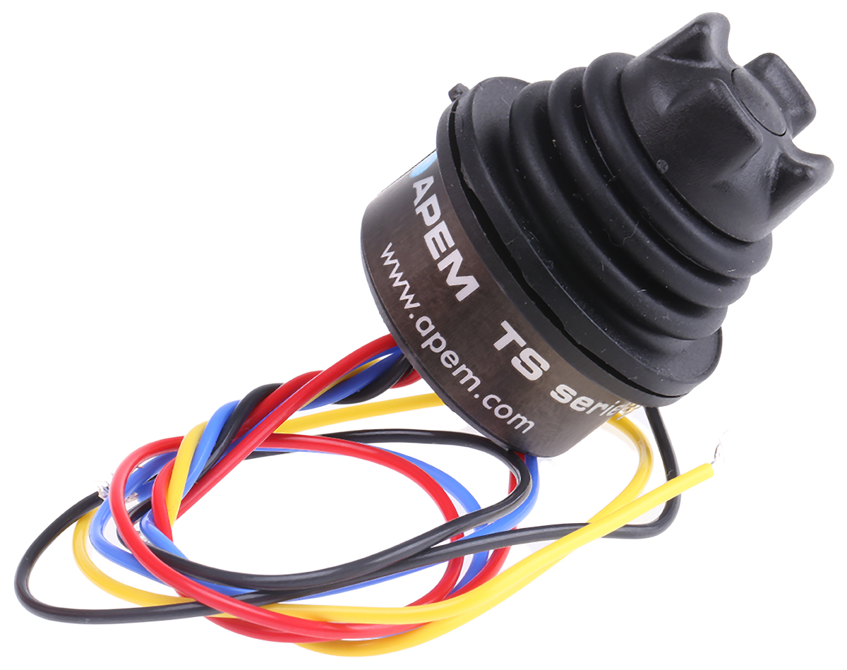 APEM 1-Axis Joystick Switch Castle, Hall Effect, IP68, IP69K 5V