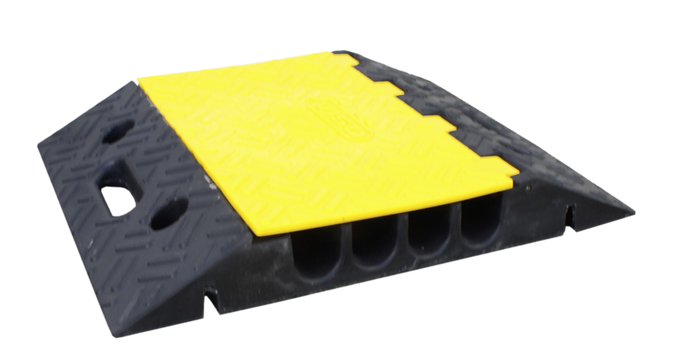 RS PRO 500mm Black/Yellow Cable Cover in Rubber, 35mm Inside dia.