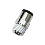 Legris LF3000 Series Straight Threaded Adaptor, R 1/2 Male to Push In 8 mm, Threaded-to-Tube Connection Style