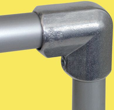 Kee Lite 90° Connector, Connecting Component, Strut Profile Type 8, Round Tube Size Type 8