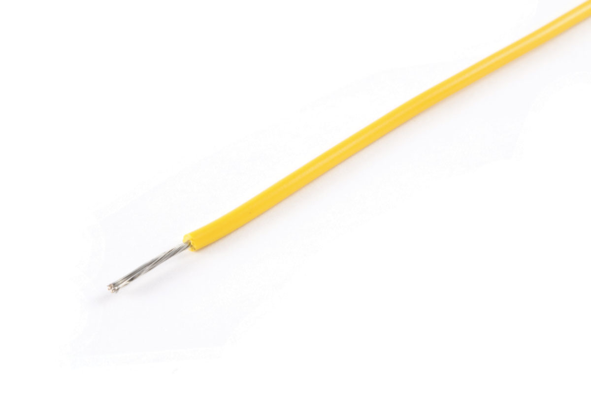 AXINDUS KY Series Yellow 0.12 mm² Hook Up Wire, 26 AWG, 7 x 0.15 mm, 200m, PVC Insulation, KY3003J