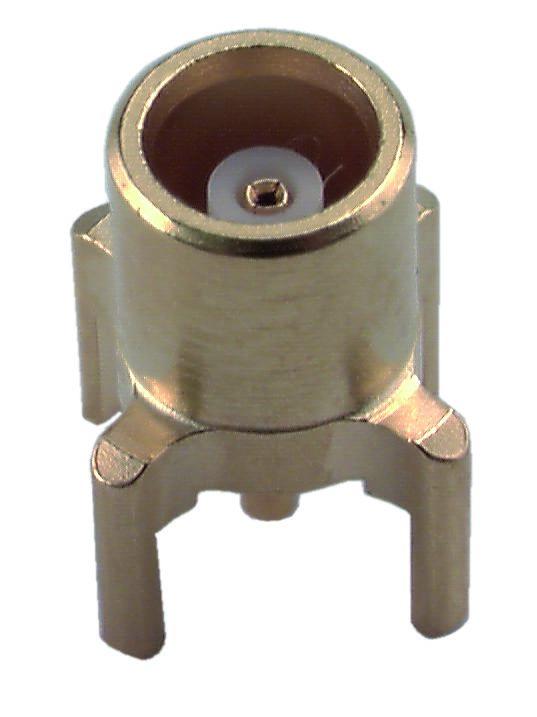 Huber+Suhner 82_MCX Series Socket PCB Mount Coaxial PCB Connector, Solder Termination, Straight Body