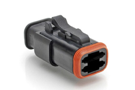 Amphenol Industrial, AT Automotive Connector Plug Black Cable Mount 4 Way, Crimp Termination AT06-4S-SR01BLK