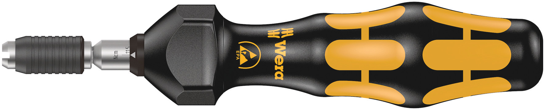 Wera Adjustable Halfmoon, HIOS Torque Screwdriver, 0.1 → 0.34Nm, 4 mm Drive, ESD Safe, ±6 % Accuracy