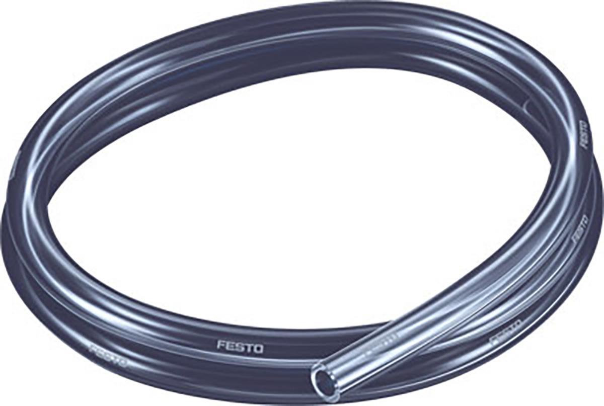 Festo Compressed Air Pipe Black Polyurethane 12mm x 50m PUN-H-T Series, 8048713