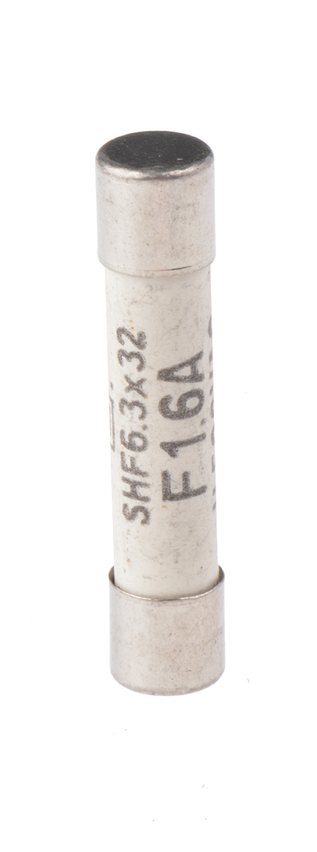 Schurter 1.6A F Ceramic Cartridge Fuse, 6.3 x 32mm