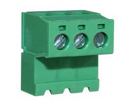 RS PRO, 5.08mm Pitch, 3 Way, Right Angle, Pluggable Terminal Block, Inverted Plug, Through Hole, Screw Termination