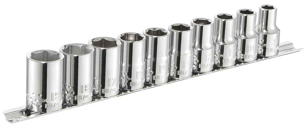 Expert by Facom 10-Piece Metric 1/2 in Standard Socket Set , 6 point