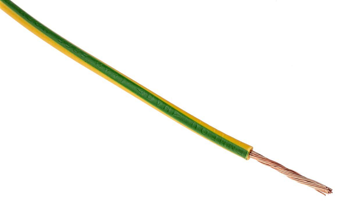 Lapp ÖLFLEX® Series Green/Yellow 1.5 mm² Hook Up Wire, 30/30, 100m, PVC Insulation, 4520001
