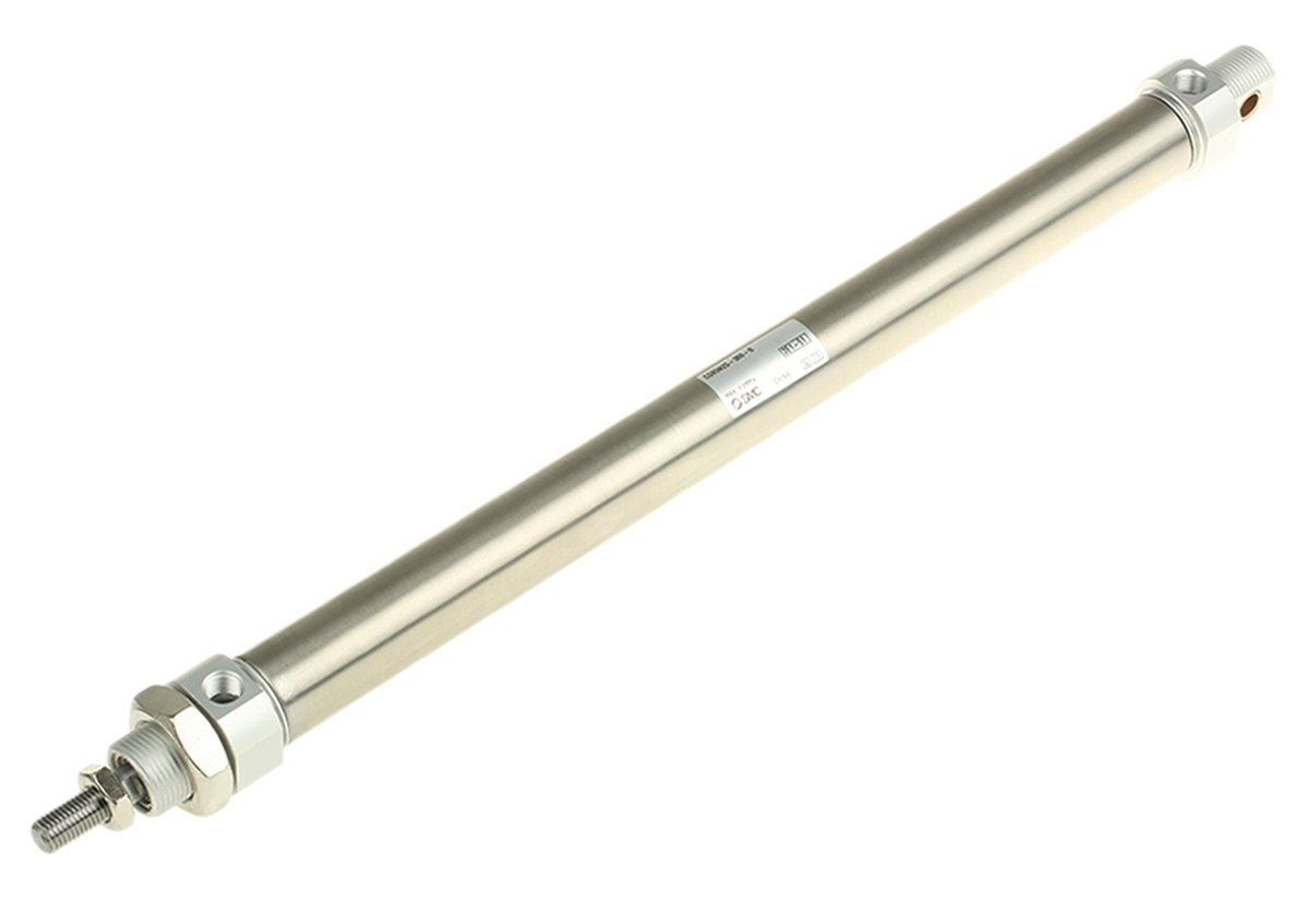 SMC 300 mm Pneumatic Piston Rod Cylinder - CD85 Series, Double Acting Acting