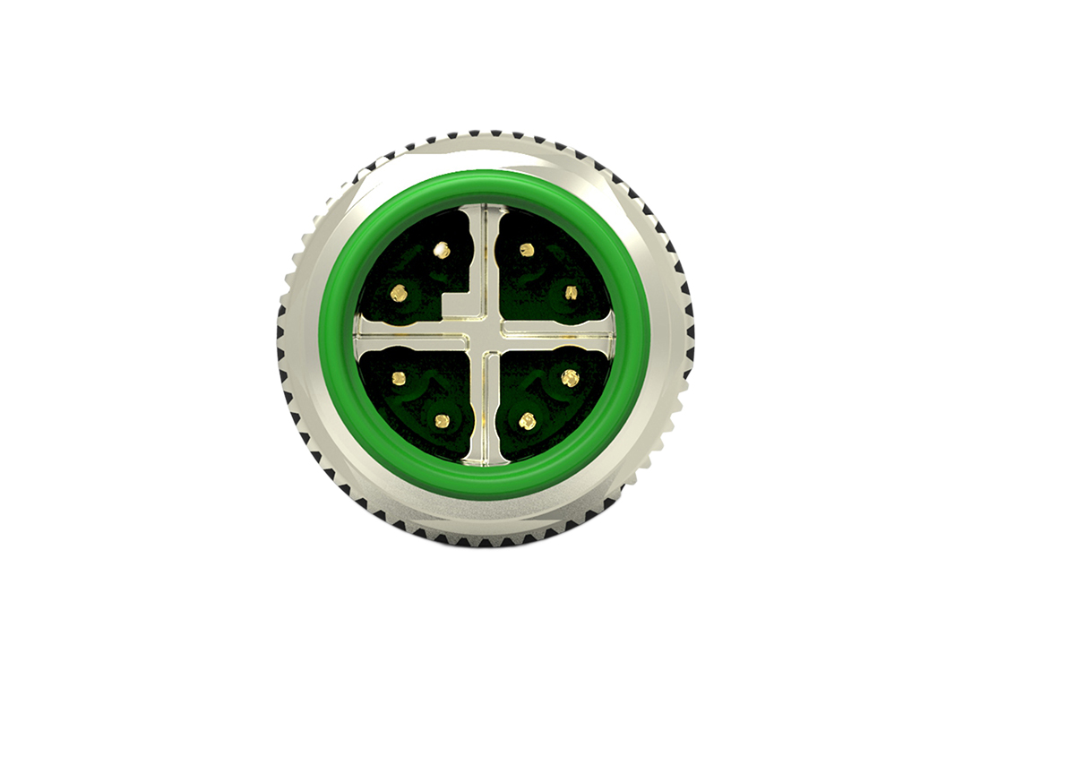 TE Connectivity Circular Connector, 8 Contacts, Cable, M12 Connector, Plug, Male, IP67, X-code Series