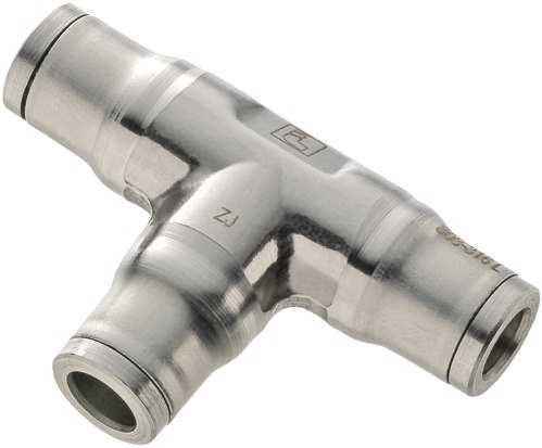 Legris LF3800 Series Tee Tube-to-Tube Adaptor Push In 10 mm, Push In 10 mm to Push In 10 mm, Tube-to-Tube Connection