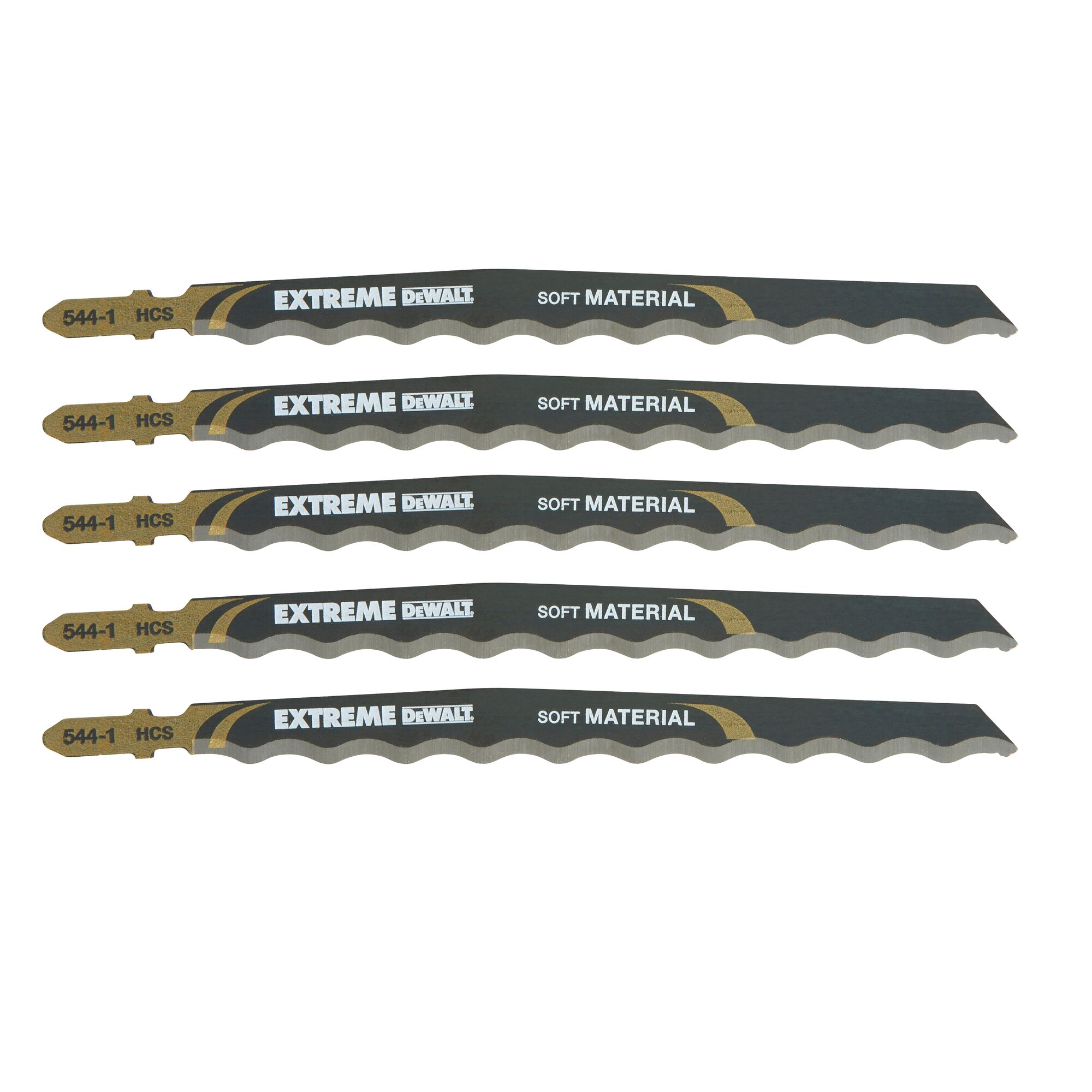 DeWALT Multiple Materials 125mm Cutting Length Jigsaw Blade, Pack of 5