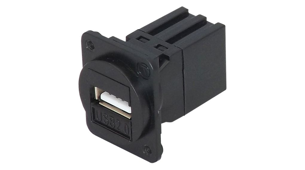 TUK Limited Straight, Panel Mount, Socket Type USB Type A 2.0 Coupler