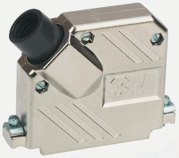 3M 3357 Series ABS Angled D Sub Backshell, 37 Way