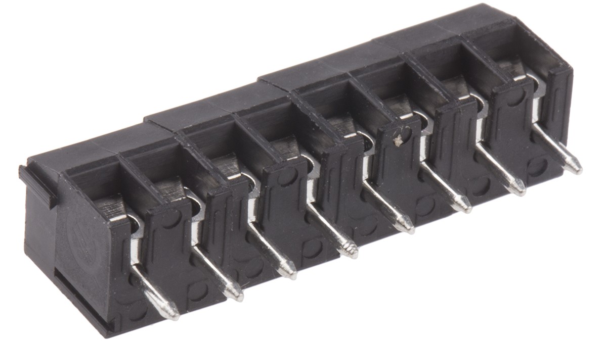 RS PRO PCB Terminal Block, 8-Contact, 3.5mm Pitch, Through Hole Mount, 1-Row, Screw Termination