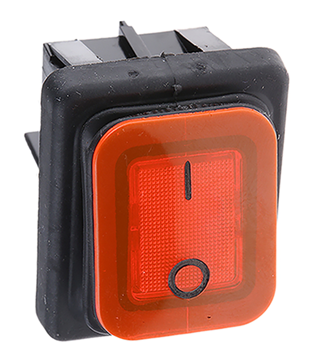 Molveno Illuminated DPST, On-Off Rocker Switch Panel Mount