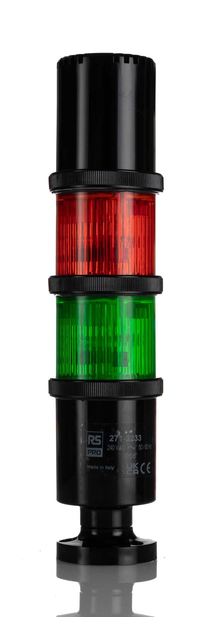 RS PRO Green/Red Signal Tower, 2 Lights, 240 V ac, Screw Mount