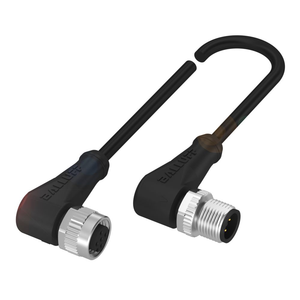 BALLUFF Female 4 way M12 to Male 4 way M12 Sensor Actuator Cable, 600 mm