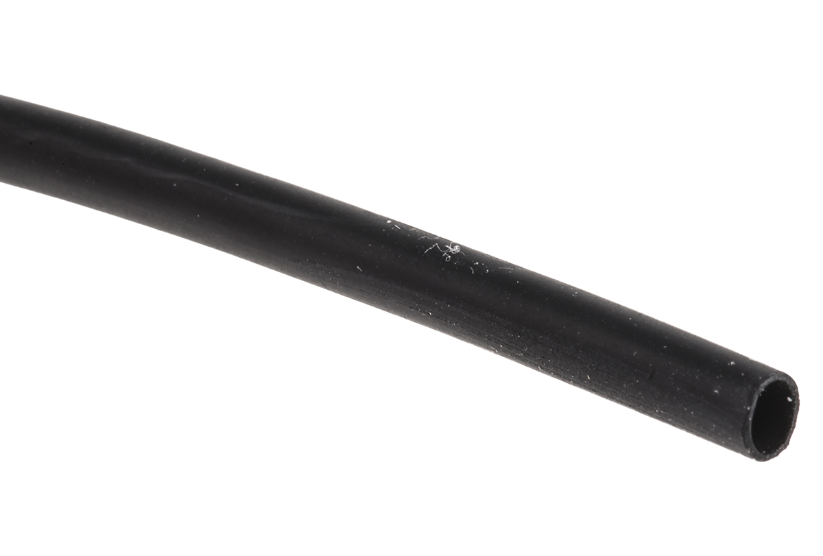 TE Connectivity Heat Shrink Tubing, Black 2.4mm Sleeve Dia. x 10m Length 2:1 Ratio, LSTT Series
