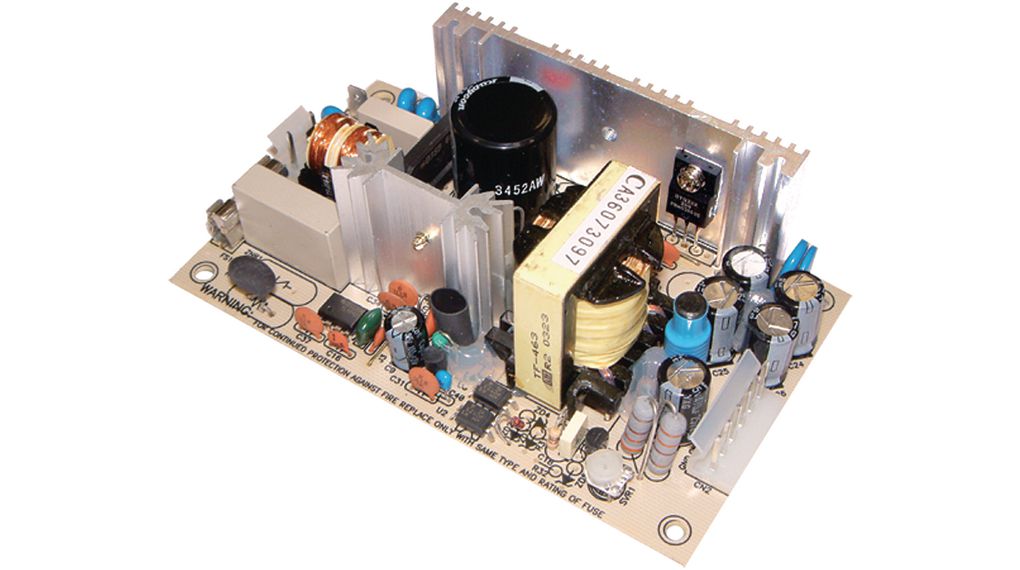 MEAN WELL Switching Power Supply, PT-45B, 5V dc, 3A, 43.5W, Triple Output, 90 → 264V ac Input Voltage