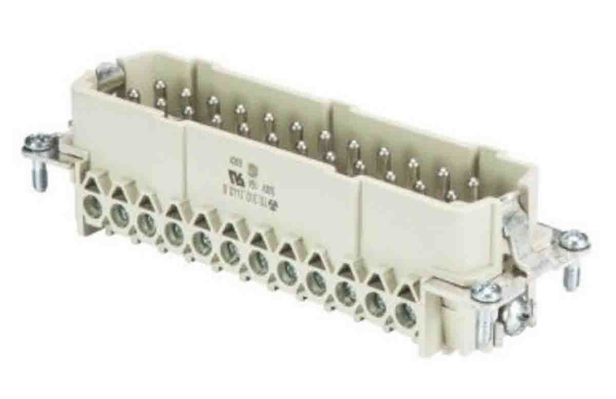 Wieland Male insert, 24 Way, 16A, Male, BAS STS, Panel Mount, 500 V