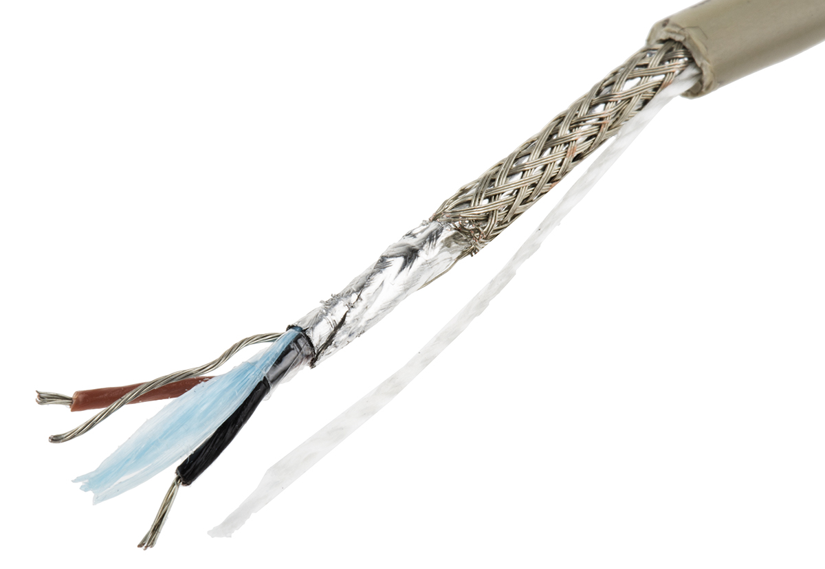 Alpha Wire ProTekt Series Data Cable, 2 Cores, 0.35 mm², Screened, 22 AWG, 50m, Screened Shield