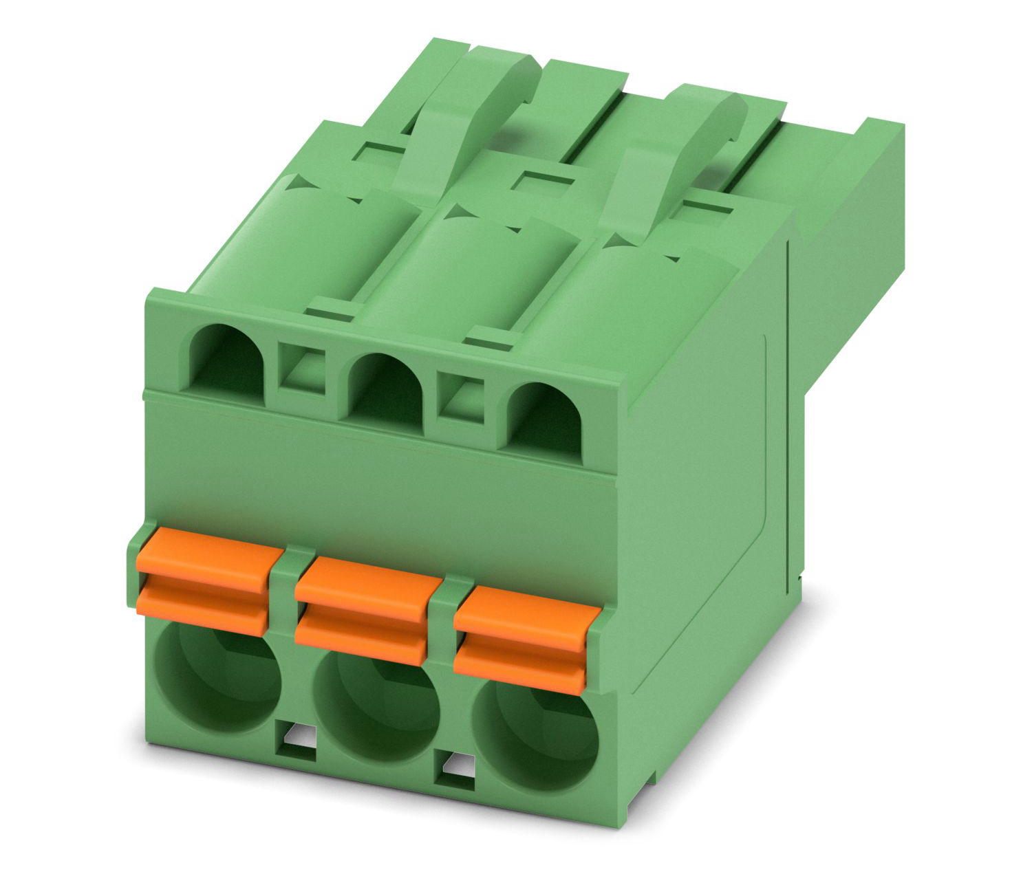 Phoenix Contact, 5mm Pitch, FKCT 2.5/ 3-ST, 3 Way, Pluggable Terminal Block, Plug, Spring Cage Termination, 1909223