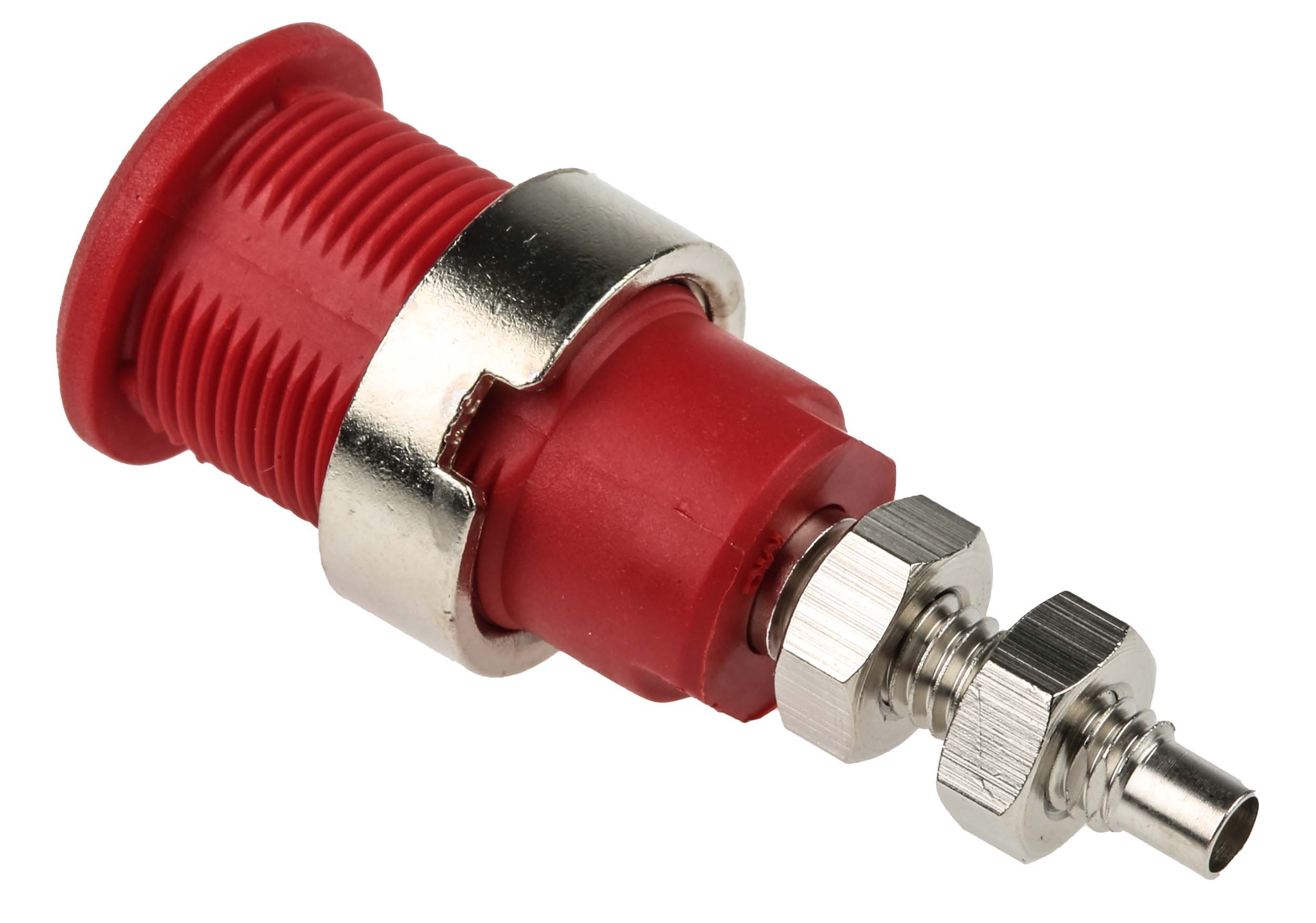 Staubli Red Female Banana Socket, 4 mm Connector, Solder Termination, 32A, 1000V, Nickel Plating
