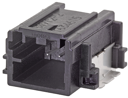 Molex, Mini50 Automotive Connector Plug Black Surface Mount 2 Way, SMT Termination 34912-8020