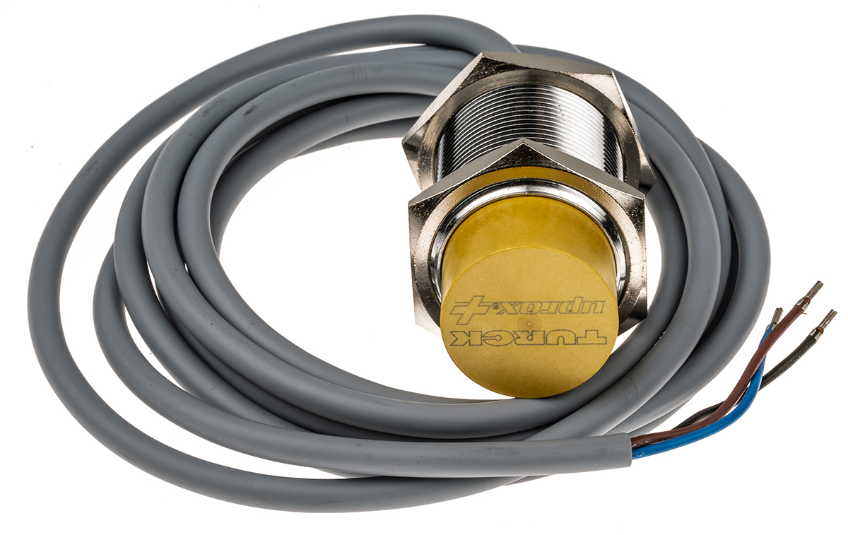 Turck Inductive Threaded Barrel Proximity Sensor, M30, 30 mm Detection, PNP NO, 10 → 30 V dc