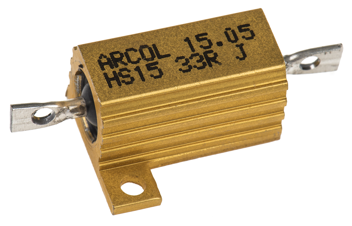 Arcol, 33Ω 15W Wire Wound Chassis Mount Resistor HS15 33R J ±5%
