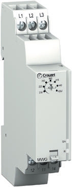 Crouzet Phase, Voltage Monitoring Relay, 3 Phase, SPDT, 183 → 528V ac, DIN Rail