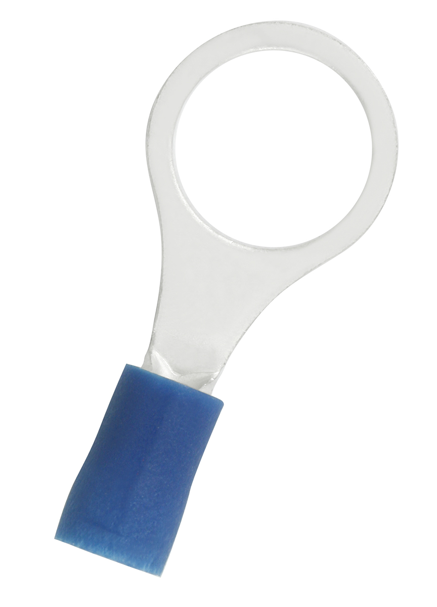 RS PRO Insulated Ring Terminal, 10.5mm Stud Size, 1.5mm² to 2.5mm² Wire Size, Blue