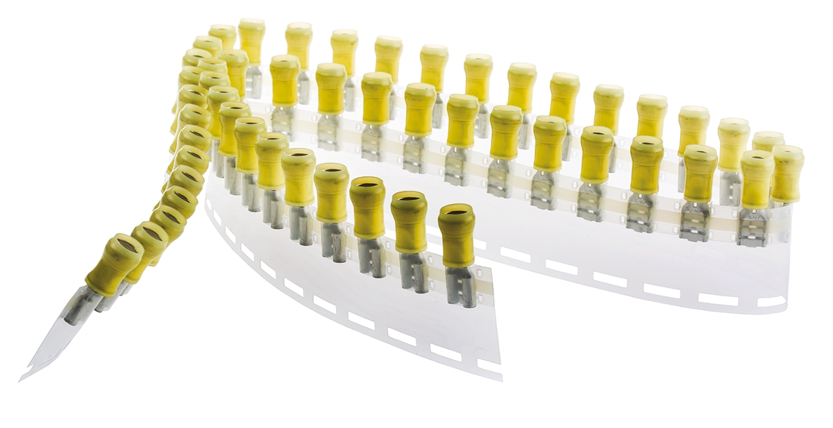 TE Connectivity PIDG FASTON .250 Yellow Insulated Female Spade Connector, Receptacle, 6.35 x 0.81mm Tab Size, 3.3mm² to
