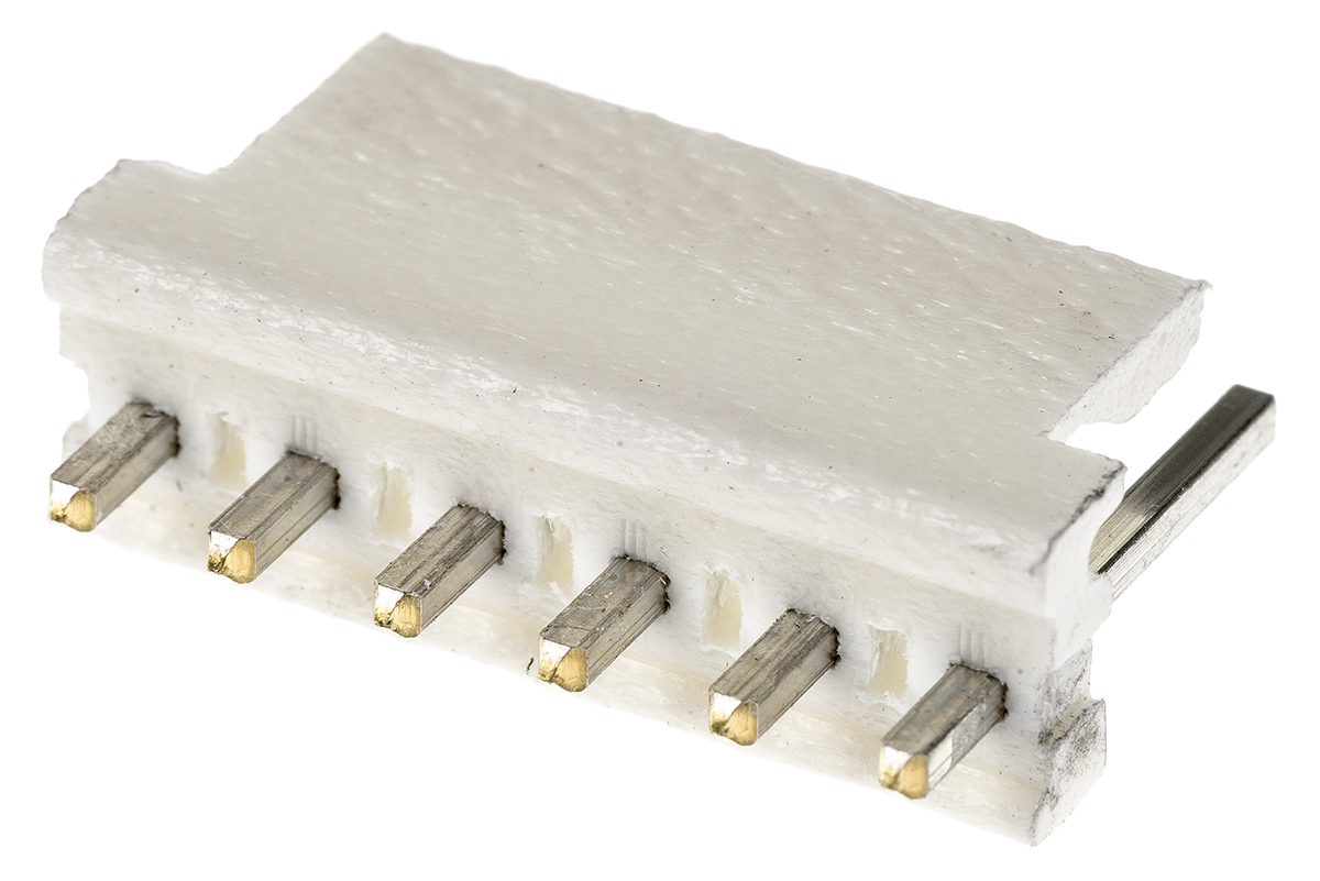TE Connectivity MTA-156 Series Straight Through Hole Pin Header, 6 Contact(s), 3.96 mm Pitch, 1 Row, Unshrouded